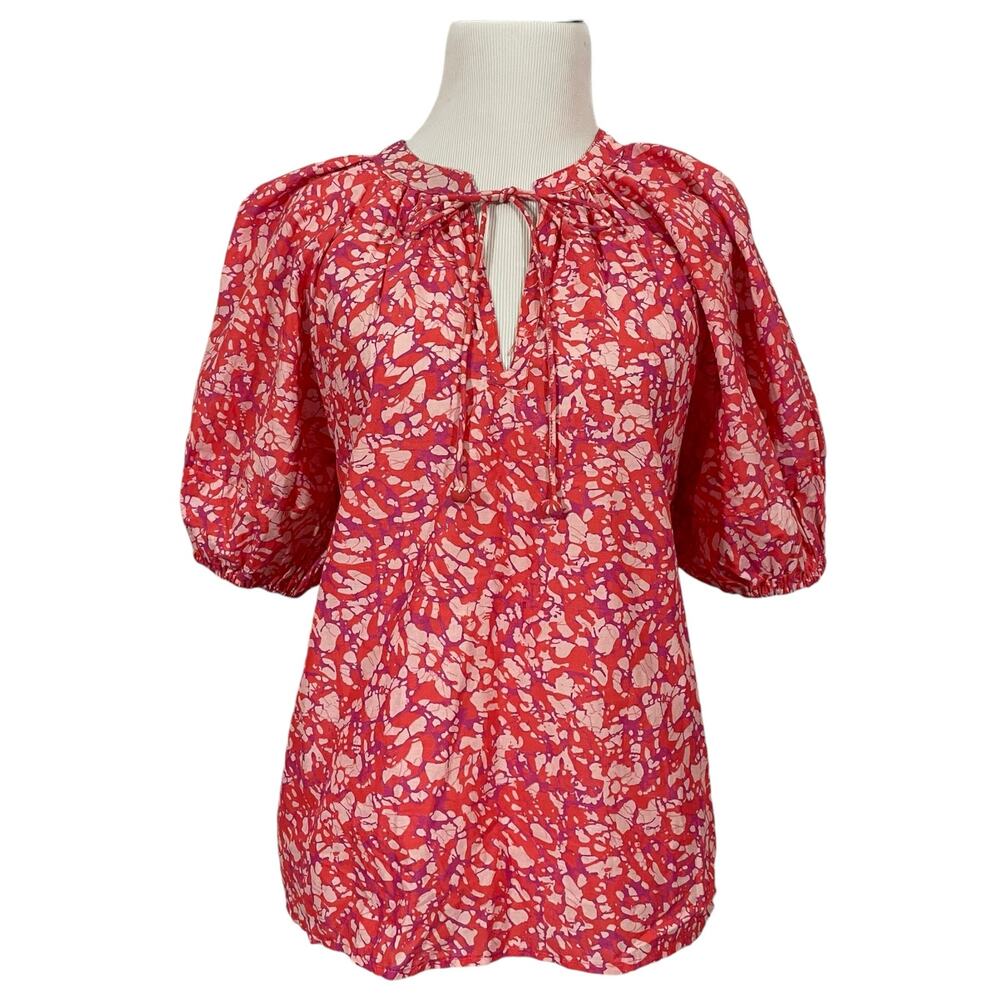 NWT House of Harlow 1960 Martine Pink Print Top - Small